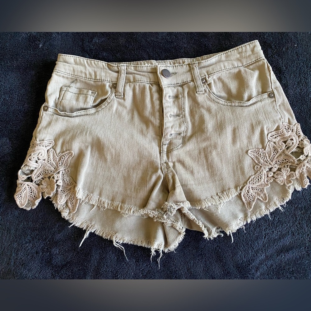 Army Green Jean Shorts